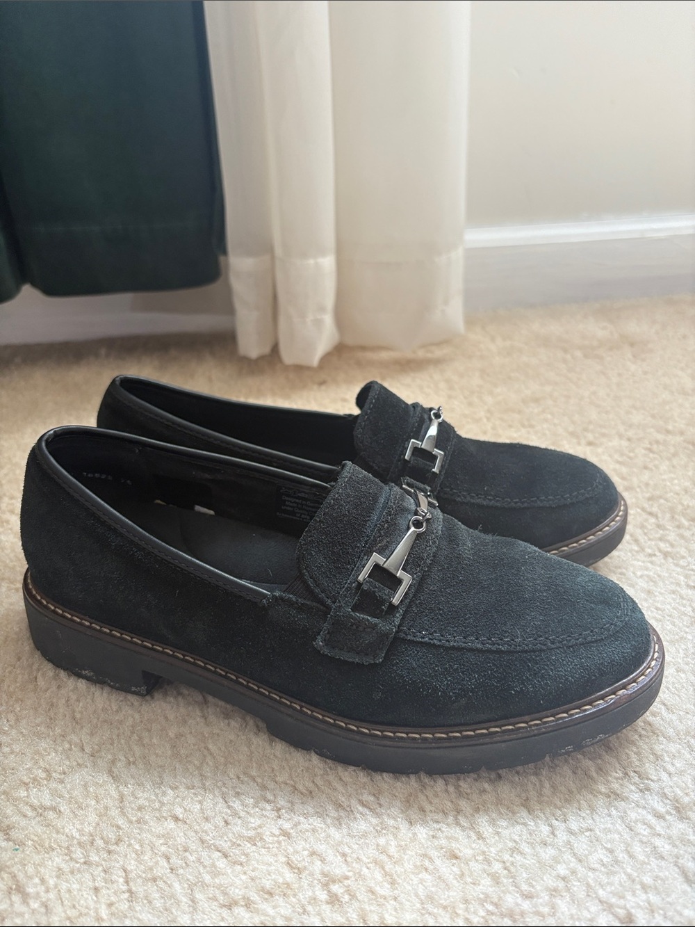 Women’s Black Suede Loafers